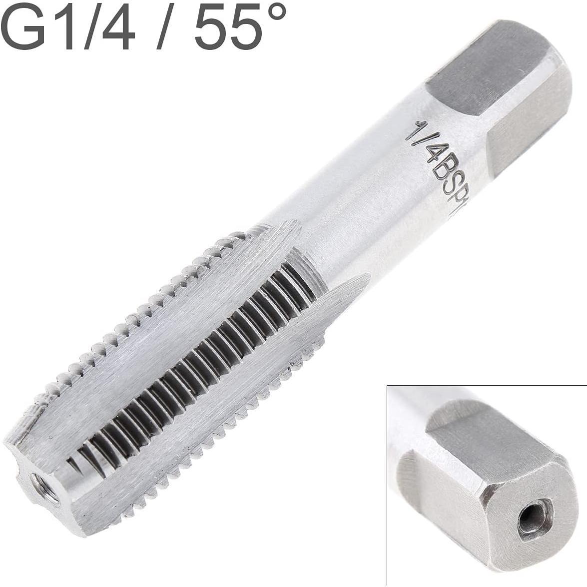 1/4" BSP Pipe Tap, Thread Forming Taps, G1/4 Pipe taps Threading Taps for Clean & Re-thread Damaged/Jam Pipe Threads
