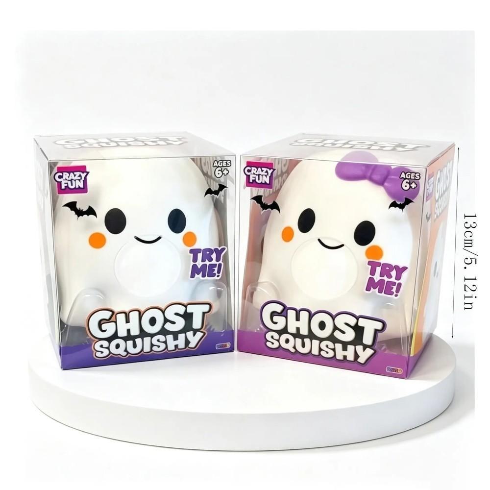 Halloween Ghost Squishy Toy, Soft Squeeze Squishies, Soft and Cute Stress Relief Toy, Perfect for Halloween Fun, Ideal Gift for Kids and Adults