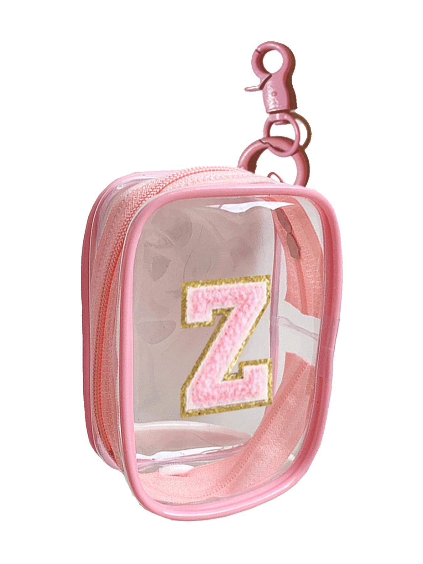Portable mini transparent zippered storage bag, Zipper pouches, compact multi-functional storage bag, earphone charger storage box with key ring, transparent travel accessory, suitable for storing small items, data cable storage bag Organizer