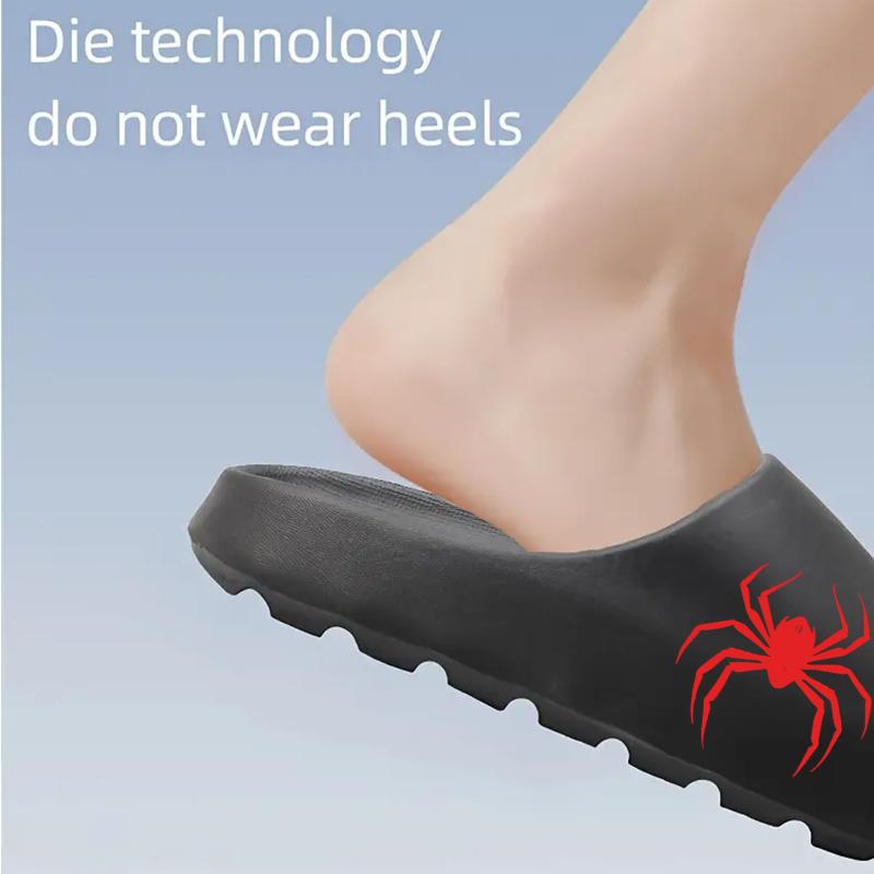 Halloween Spider Print Slippers for Women Men Non-Slip Indoor Home Shoes Comfortable Soft Sole Casual House Slippers Funny Novelty Animal Pattern Footwear for Holiday Party Daily Wear