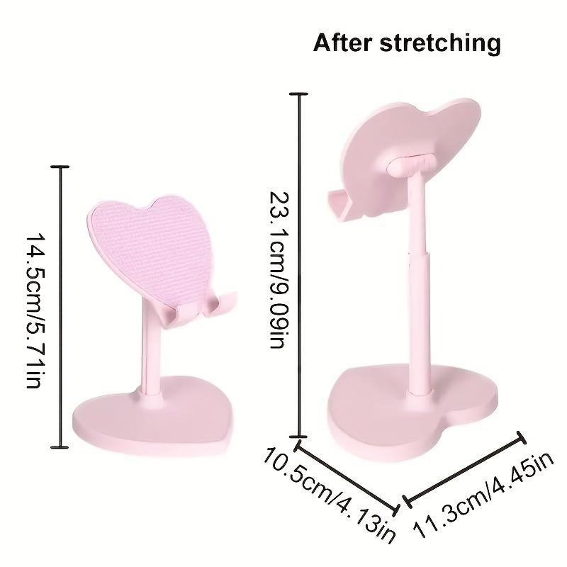 Romantic Heart Phone Stand Extensible, Perfect Gift for Valentine's Day, Fashion Desktop Decoration, Portable Non-Slip, Multi-Scene Use, Phone Holder