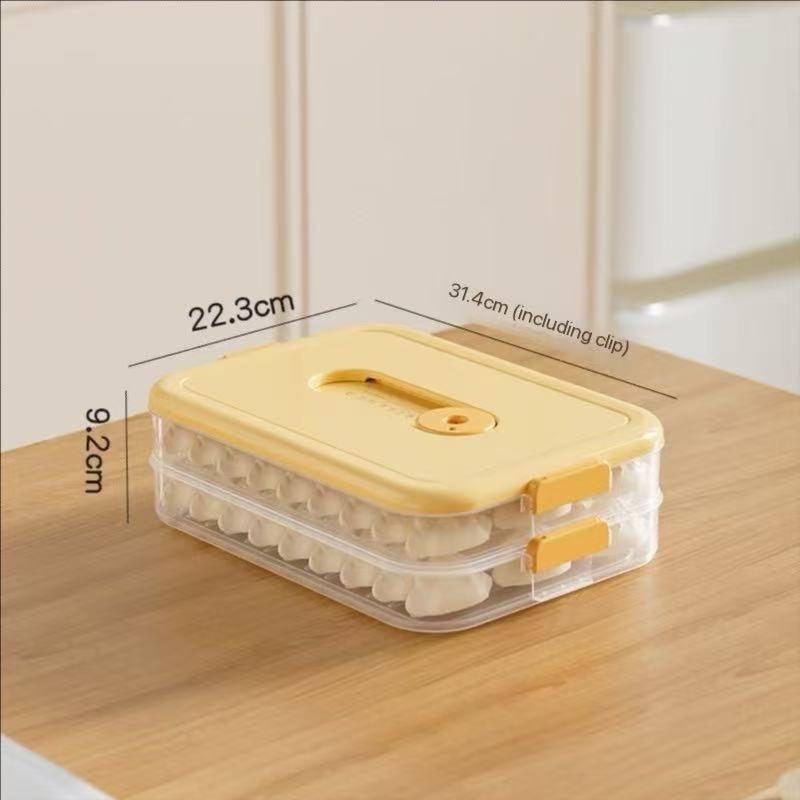 Egg Storage Box Fridge Sealed Timer Freshness Container Multi-Layer Egg Holder Rack Plastic Transparent with Lid