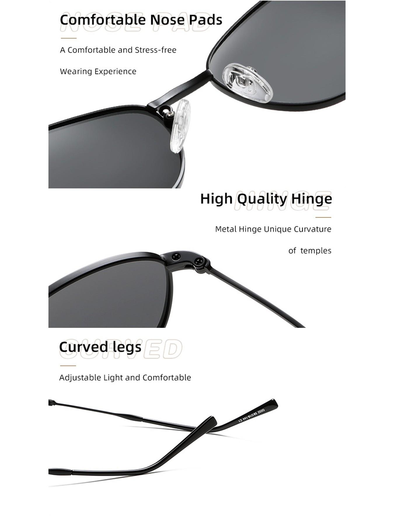 Mira Women's Small Frame Sunglasses, Fashion Metal Polarized UV Protection, Unisex Driving Glasses, Daily Wear Shades G032