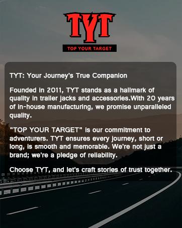 TYT A-Frame Trailer Jack, 5000lbs Capacity Side Wind Trailer Jack with Foot Plate, 15" Vertical Travel Heavy Duty Trailer Jack for Trailer, Utility Trailer, Yacht Trailer, Camper