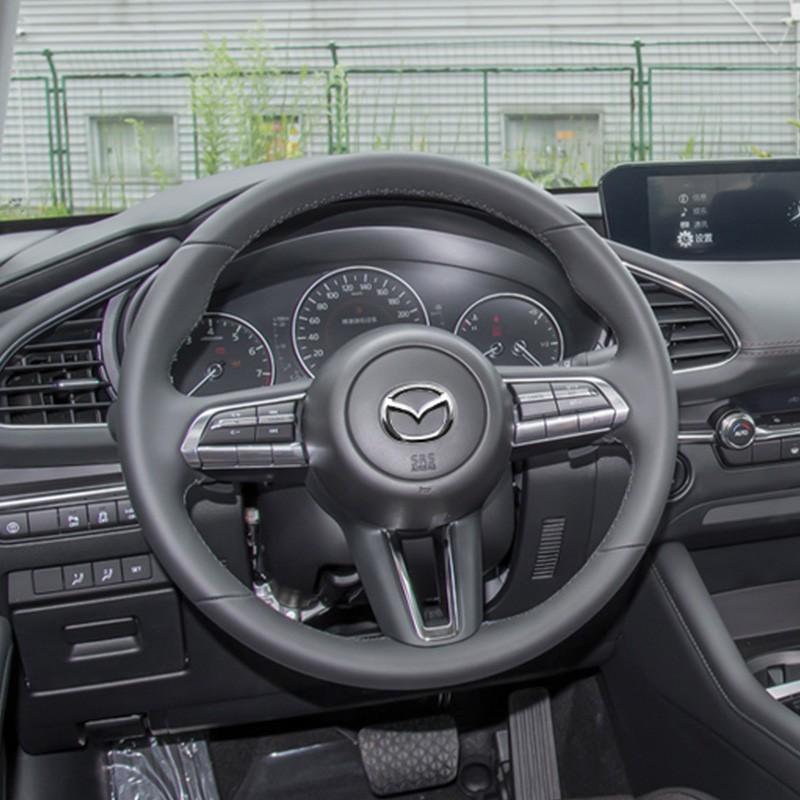 1PCS Car Steering Wheel Center Emblem Cover Sticker Decoration Accessories For Mazda 2 3 6 5 Demio CX3 CX4 CX5 CX-4 CX-5 CX7 CX30 MX3 MX5 MS Speed Axela Atenza