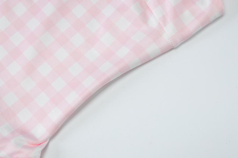 Plaid A-Line Midi Dress for Women's Summer Outfit Adjustable Strap Bodycon Top Flared Hem Casual Elegant Beach Holiday Party Club Dating Dresses