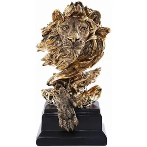 Lion Statue King of Beasts Home Office Living Room Decor, Great Collectible Sculpture, Best Gift for Men, Anniversary Present