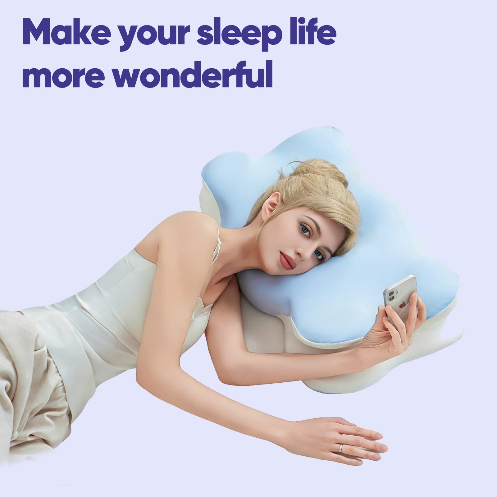 3D Cloud Pillow Memory Foam Pillow, a multi-functional bed pillow for relaxing the neck and shoulders, ideal for adult side sleepers, experience deep sleep with its enlarged surface that perfectly cradles the head. A perfect gift for family and friends.