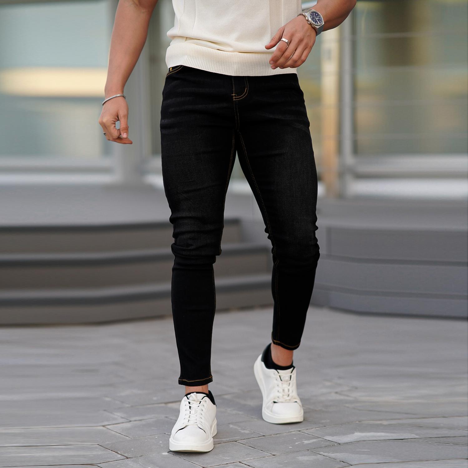 GINGTTO Men's Skinny Jeans Stretch Slim Fit Denim Pants