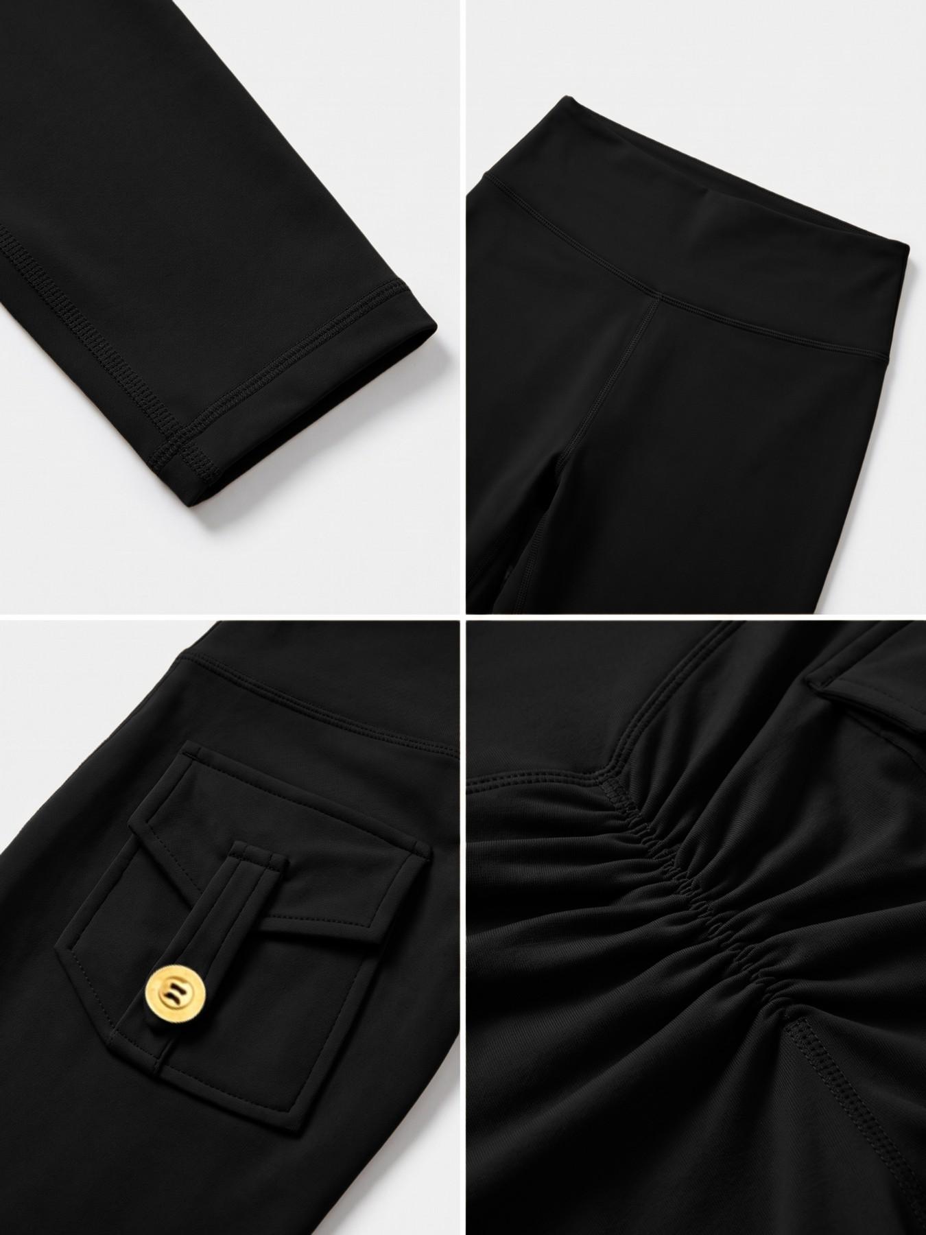 Women's High-Waisted Sporty Skinny Trousers, Athletic Skinny Pants, Ruched Butt-Lifting Yoga Pants, High Waist Sportswear, Comfortable for All Seasons, Ideal for Active Lifestyle