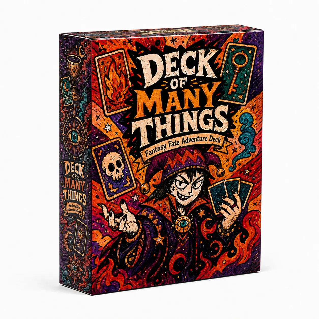 Deck of Many Things Fantasy Playing Cards 22 Card Fate Deck for 5E Compatible Tabletop RPG Dungeon Master Accessories Random Encounter Cards Magic Item Deck Role Playing Game Campaign Props Adventure Fantasy Gift for Gamers and Dungeon Masters