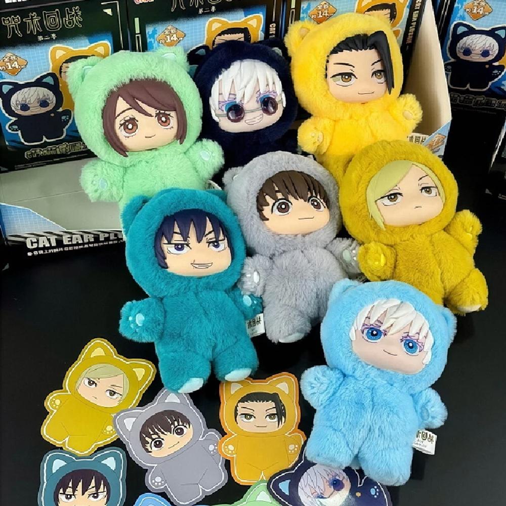 Jujutsu Kaisen Season 2 Gojo Satoru Cat Park Party Mini Mystery Figurine Blind Box, Unisex Anime & Manga Random 1-Piece Bag Pendant Model, Gag Toy Collection Gift, Gag Toys