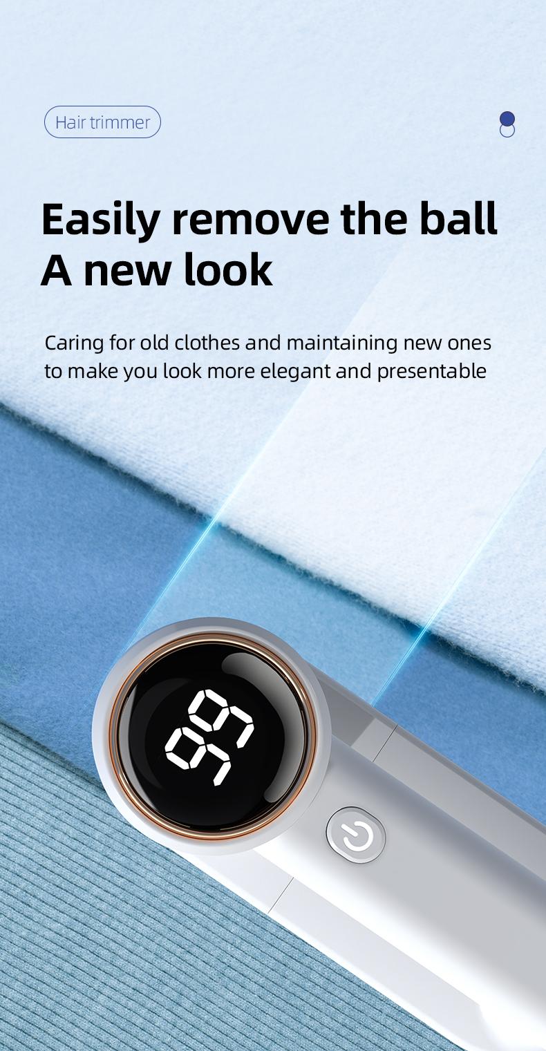 2026 Upgraded Electric Fabric Lint Remover for Clothes - Eliminates Static - Efficient and Convenient Fabric Shaver, Portable USB Rechargeable, Suitable for Sweatshirts, Blankets, Curtains, Carpets, Furniture, and Bedding