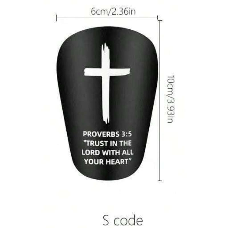 Mini Bible Quote Football Shin Guards, Football Accessories, Christian Faith Design, Size 3.93x2.36 Inches, Suitable for Youth and Adults