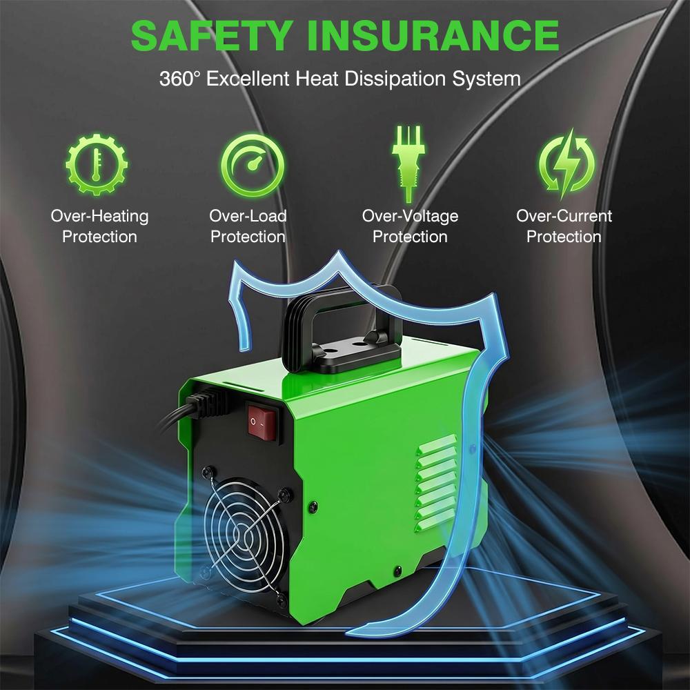 110V Portable IGBT Inverter Handheld Stick Welder Full Kit - Digital Gasless Welding Machine with LCD Display, Auto Current Match, Beginner-Friendly, Digital Welding Machine