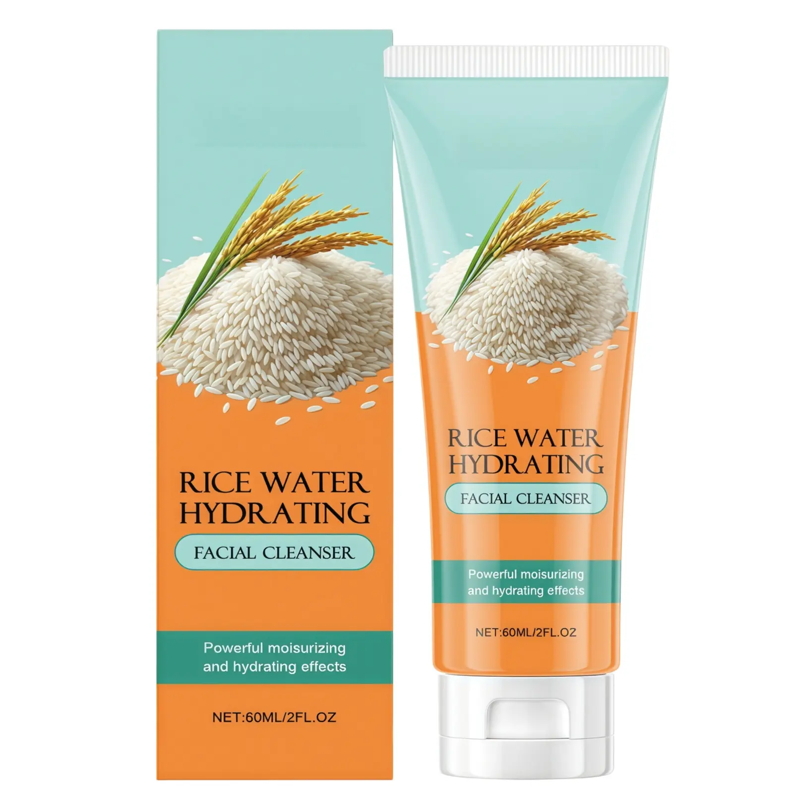 Rice Facial Cleanser Gentle cleansing facial skin Moisturizing Soothing Refreshing Moisturizing Facial Cleanser