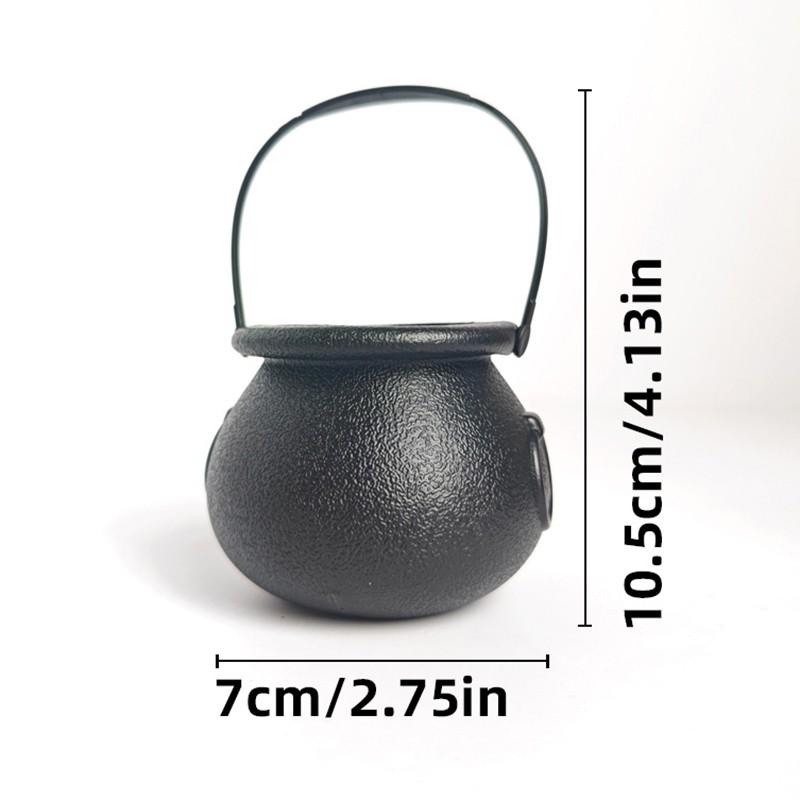 5pcs Witch Bucket Party Decorations, Wizard Witch Theme Party Favors, Plastic Witch Handheld Mini Buckets, Halloween Holiday Party Props