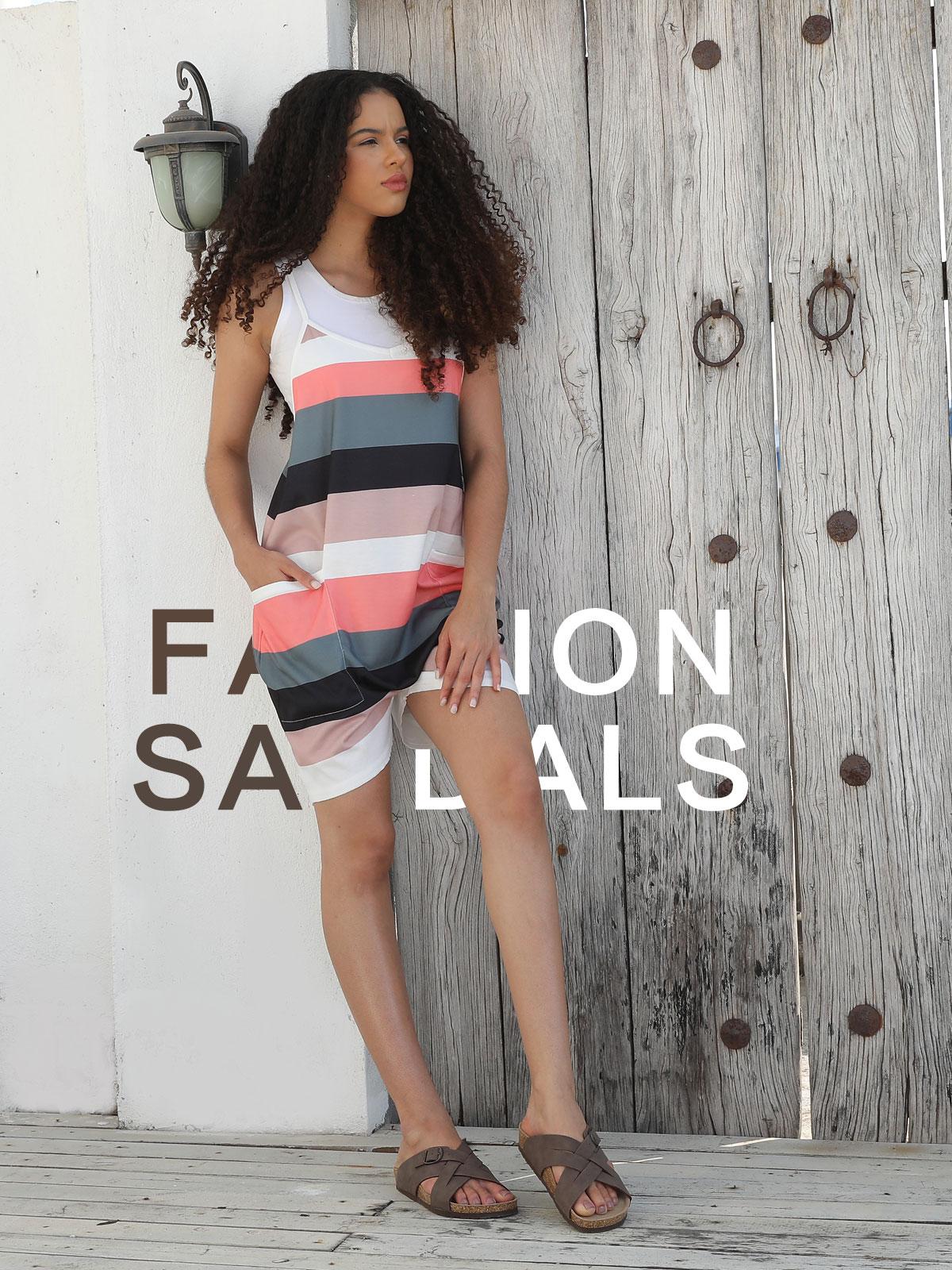 FITORY Balance V - Crisscross Strap Sandals