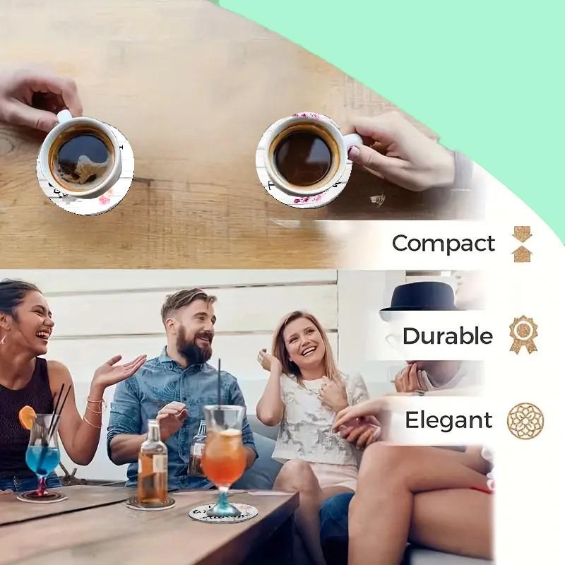 🍽️6 Pack Wooden Placemats & Coasters Set - Rustic Heat Resistant Table Mats for Dining Kitchen Farmhouse - Natural Wood Home Decor - Great Housewarming Gift for Home Lovers