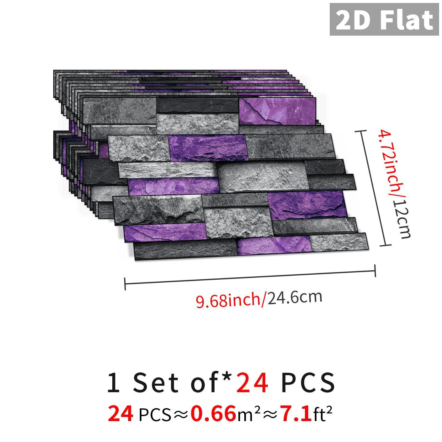 Self-Adhesive Tile Stickers, Patchwork Design, Waterproof & Stain-Resistant, Easy Installation for Bathroom Kitchen Walls, Decorative