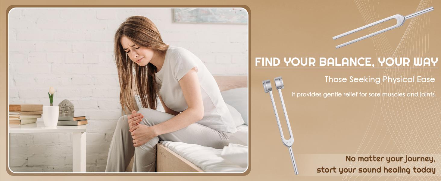 Tuning Forks for Healing Set-128Hz, 136.1Hz, 256Hz, 384Hz Weighted & Unweighted with Activator & Pouch-Complete Sound Therapy Kit for Chakra Balancing, Yoga, Meditation, Stress Relief & Energy Healing 01