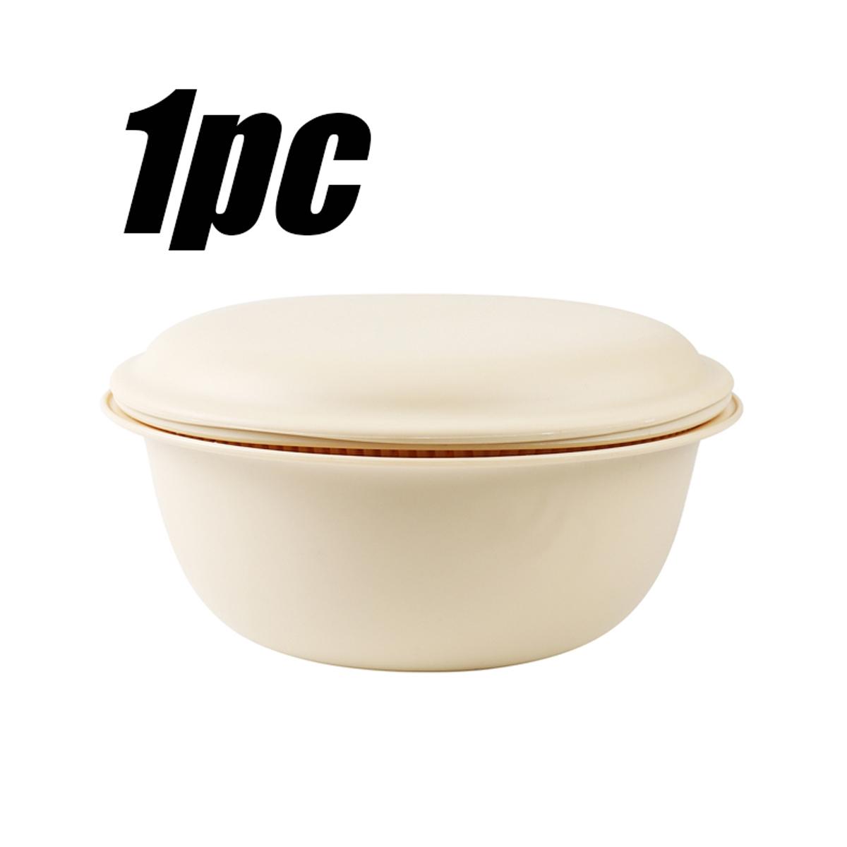 3-Layer Multi-functional Drain Basket - Microwave Safe Vegetable & Fruit Colander, Versatile Kitchen Strainer Set for Food Prep