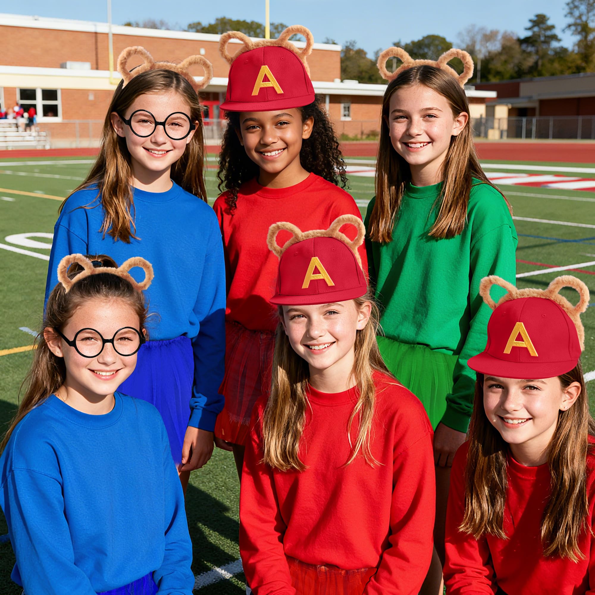 Animal Chipmunk Costume Set with Ears Headband,Round Glasses, Halloween Accessories,School,Funny Party Dress Up Outfit Animal Chipmunk Costume Set with Ears Headband,Round Glasses, Halloween Accessories,School,Funny Party Dress Up Outfit