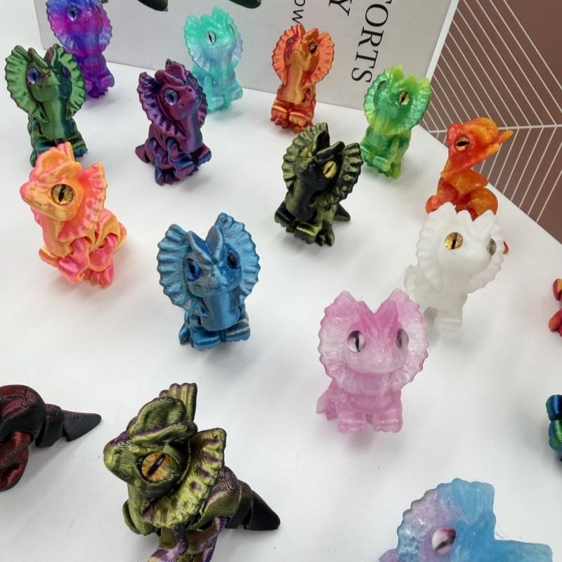 3D Printed Toy Dual Spine Dragon Jurassic Jointed Action Figure, Realistic Fun Display Piece, Creative Handmade Model