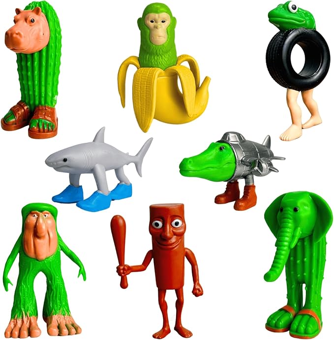 8Pcs/Set Italian Brainrot Action Figure - Meme Figures Toys, Tung Tung Tung Sahur Tralalero Tralala Decor, Desktop Ornaments, Collectible Animals Figurine Doll Gifts for Kids Adults Fans