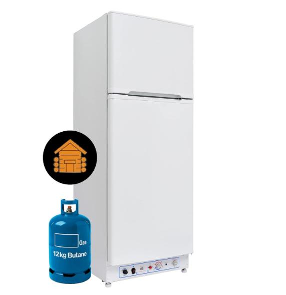 Smad 9.7 Cu.Ft Gas Propane Fridge Freezer LP Caravan Camper RV Fridge Garage AC