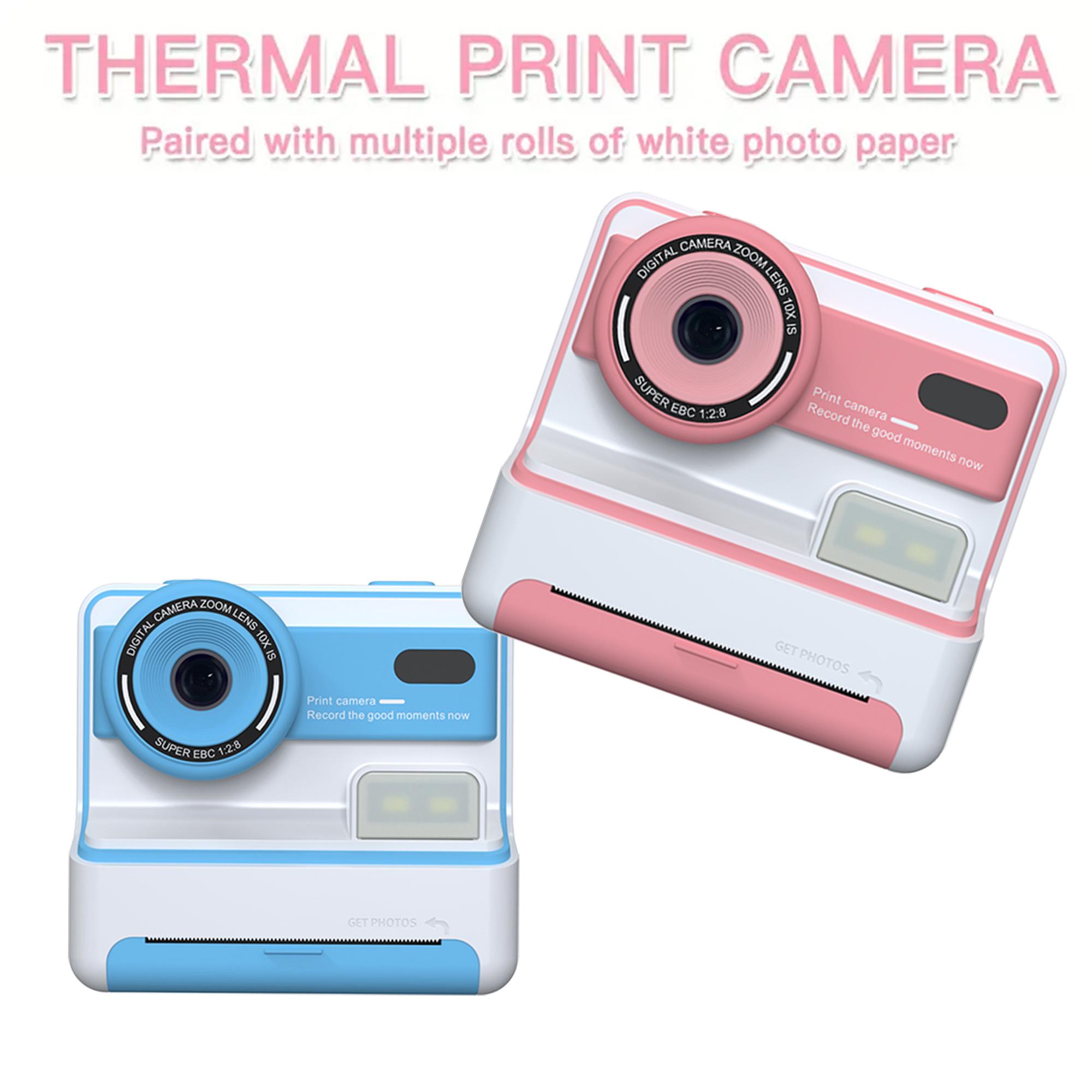 New Polaroid Camera, 1080P 2.4-Inch Screen Digital Instant Print Camera with Printing Paper & 32GB Card, Birthday Gift for Kids Aged 3-12