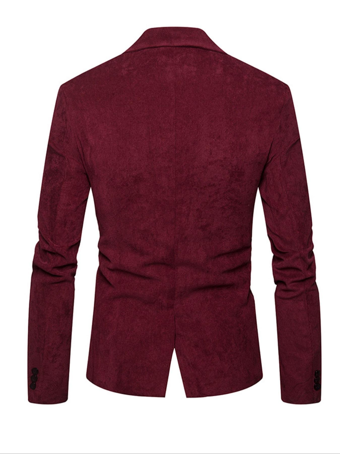 Men's Casual Suit Jacket Long Sleeve, Stylish Western Wear Outerwear, Perfect for Daily & Formal Occasions, Comfortable Fit Design