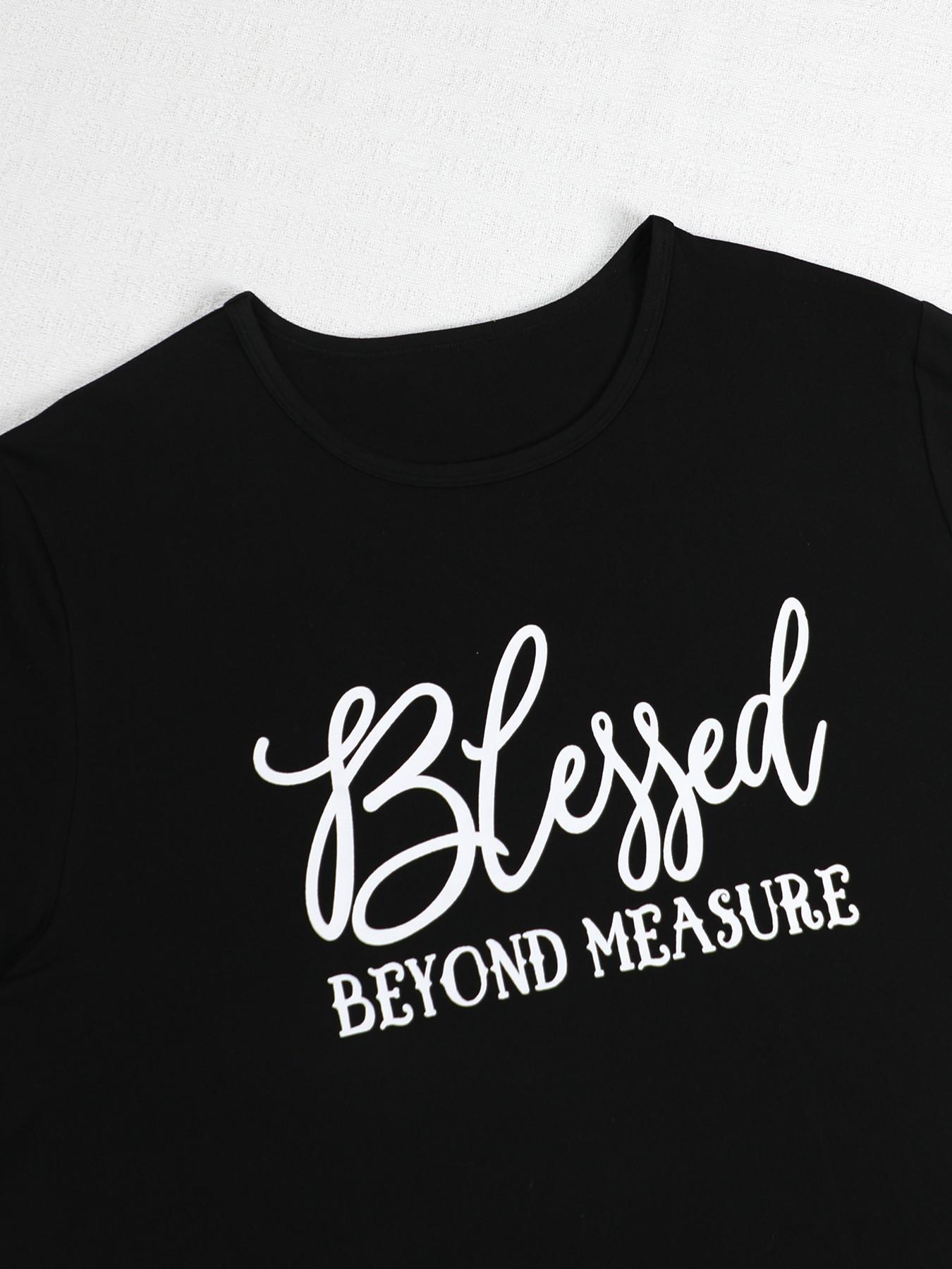 Summer Women's Sleepwear Set, Casual Round Neck Short Sleeve Letter Print Pajamas, Comfortable Home, Elegant Bike Pants