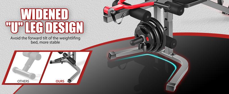 【TikTokShopBlackFriday】OPPSDECOR 900LBS Weight Bench Set with Squat Rack with Leg Extension Bench Press Set Workout for Home Gym dumbbell set foldable weight