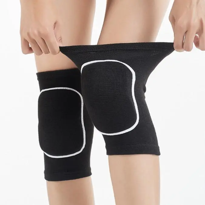 Thick Anti Collision Foam Knee Pads For Dance Volleyball Yoga Kneeling Warm Protective Support Sleeve For Women Men Running Workout Gear Fitness Essentials Activewear Gym Accessories Must Haves