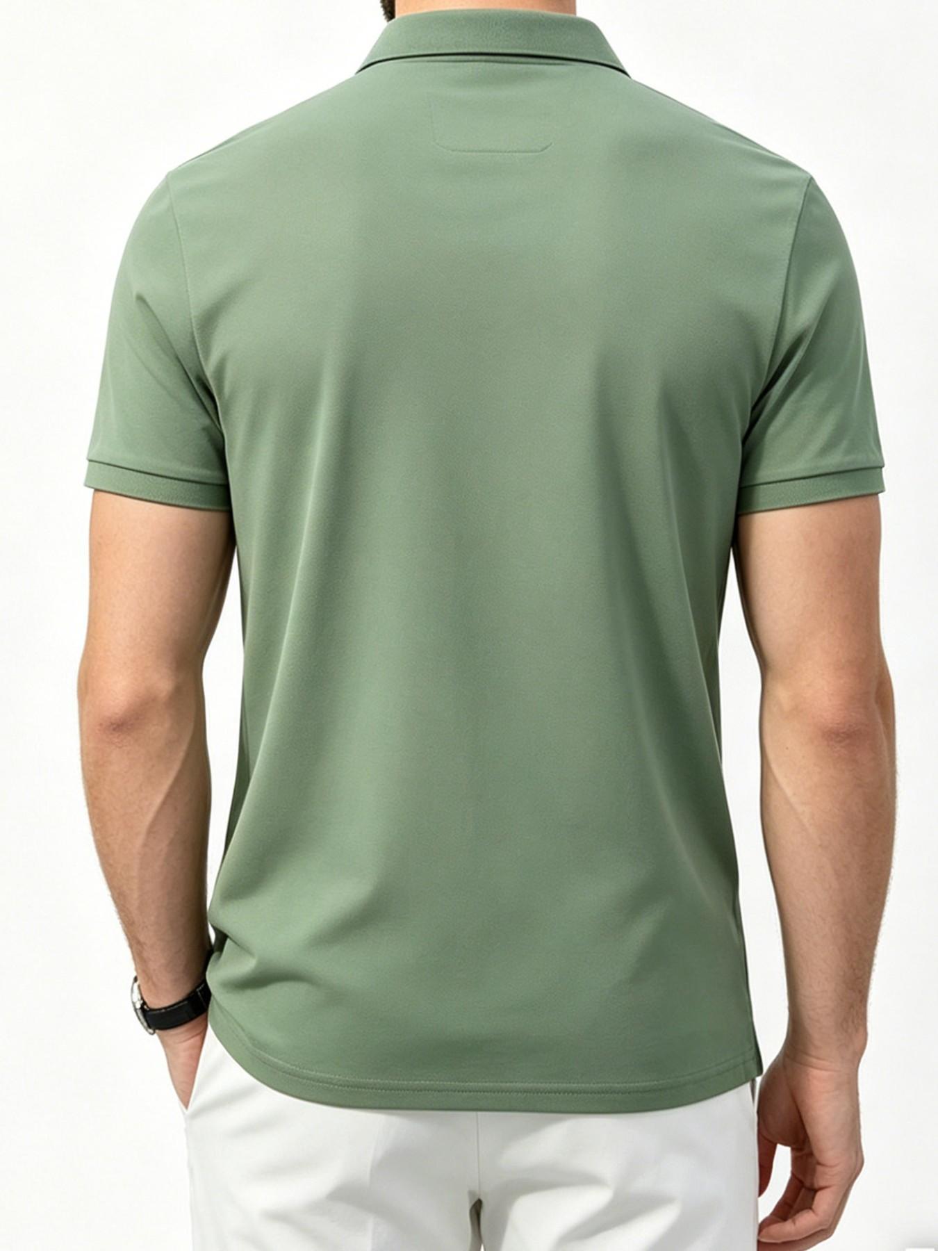 Unisex Short Sleeve T-Shirt, Solid Color Casual Polo Shirt, Breathable Quick Dry Workout Gear, Ideal for Sports, Running, Daily Wear