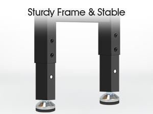 Adjustable Workbench 48" 2000 Lbs Load Capacity Heavy Duty Wood Work Bench, Smooth Surface Table with Power Outlets for Garage, Workshop, Office, Home, Commercial