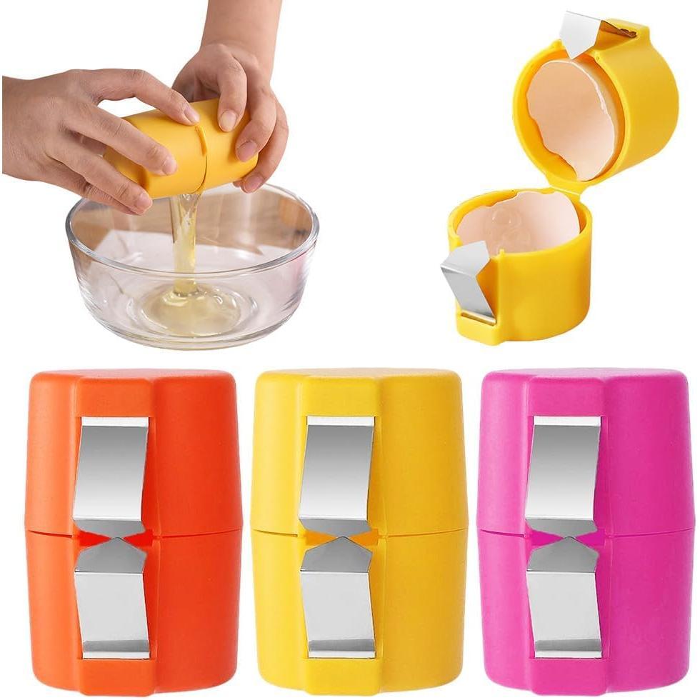Stainless Steel Egg Opener Set – 3PCS for Effortless Egg Cracking, Cutting & Separating Stainless Steel Egg Opener Set – 3PCS for Effortless Egg Cracking, Cutting & Separating