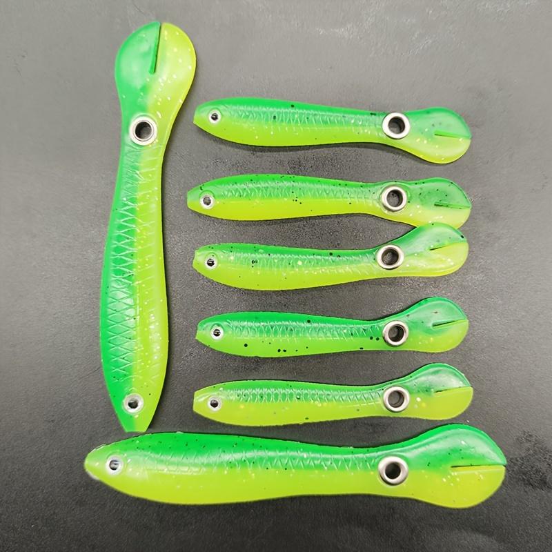 7cm/10cm 5pcs Mud Loach Bionic False Bait Roadside Throwing Tail Fish Soft Bait Freshwater Pufferfish Bass Black Fish Catfish Soft Insect Soft Fish Bait