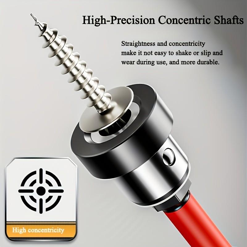 10Pcs PH2 Magnetic Positioning Screwdriver Bits Set, 50mm 1/4" Hex Shank Drywall Dimpler Bits, Heavy Duty Depth Stop Screwing Tools for Wood Decking & Flooring