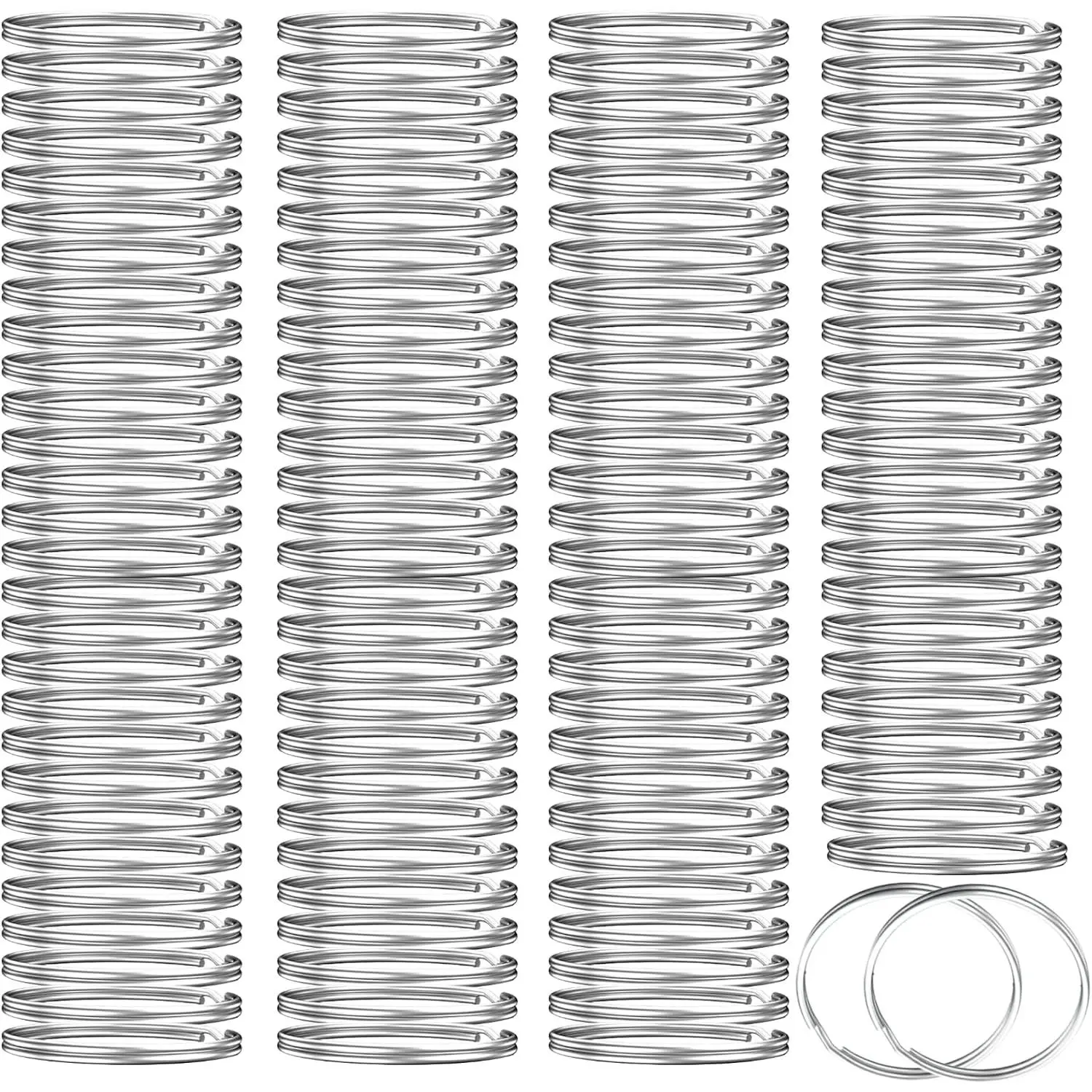 120 Pack Bulk  Rings,1 Inch Split Key Rings(25MM)