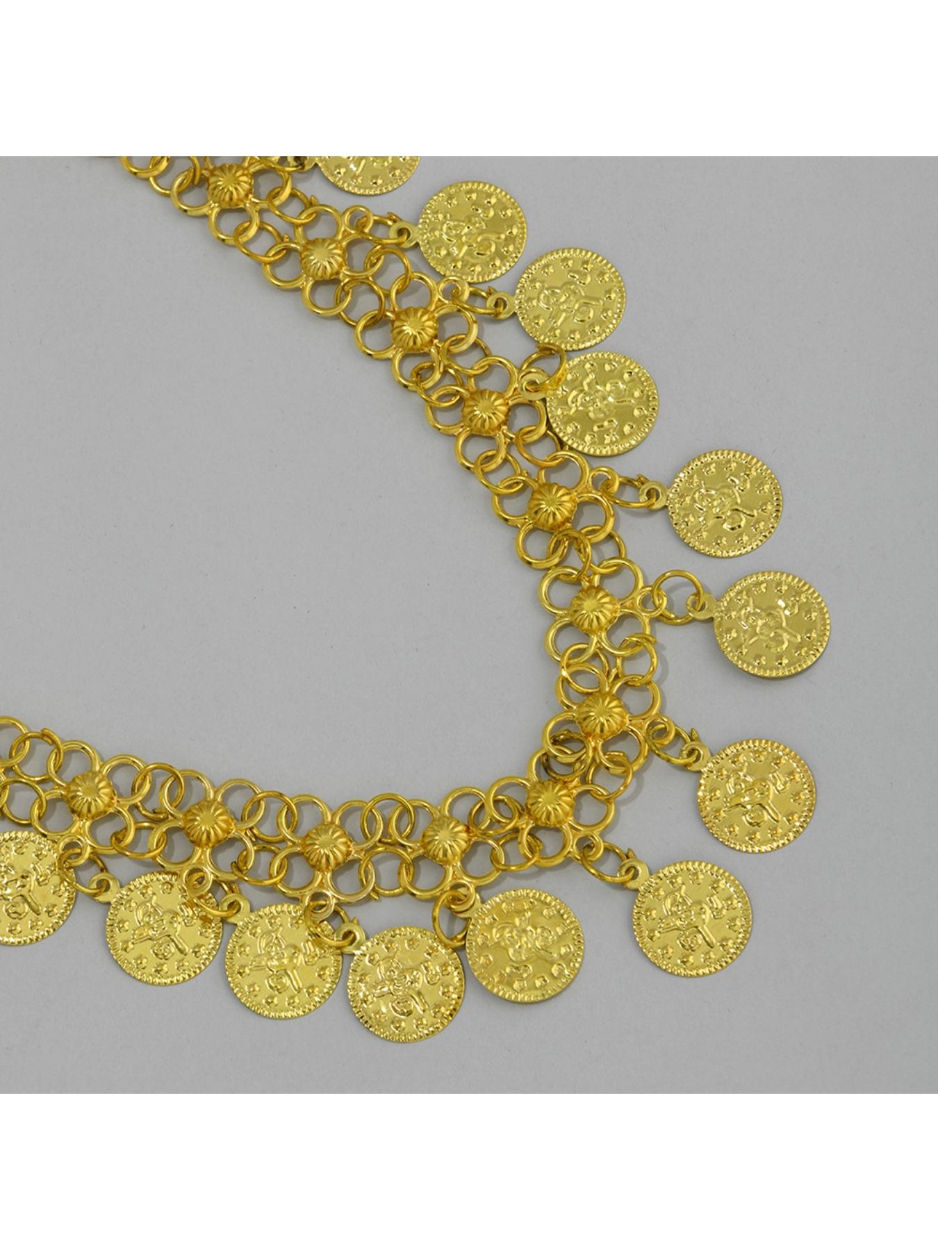 Cross-border exotic style gold coin tassel crossbody single-shoulder body chain, versatile shoulder chain accessory, Chain Shoulder Strap for nightclub, evening banquet and photoshoot
