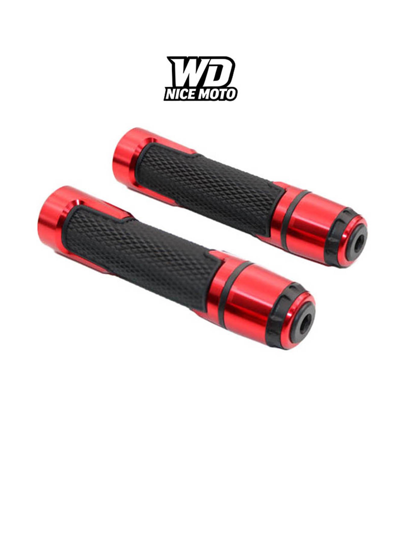 WD Nice Moto Universal 7/8" 22mm Motorcycle Fatbike Grip Cuffs, Cnc Handlebar for Kawasaki Honda Yamaha Suzuki Ducati Motorbike