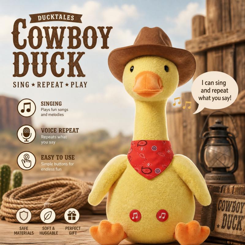 Talking Duck Toy, Repeats Voice, Dancing Singing Plush Toy, Funny Kids Toy Gift Interactive Sight Word Flash Cards outdoorfun