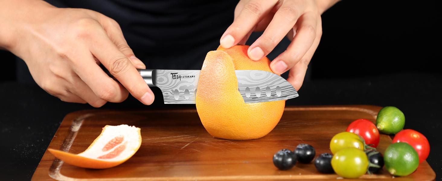 【TikTokShopSpringGlowUp】 SYOKAMI [UPDATE] Kitchen Knife Set with Magnetic Block and Sharpener 14 Piece Knife Set 360° Rotatable Holder Ultra Sharp High Carbon Stainless Steel Knives Sets with Steak Knives, Anti-slip Ergonomical Handle, Mother's Day Gift