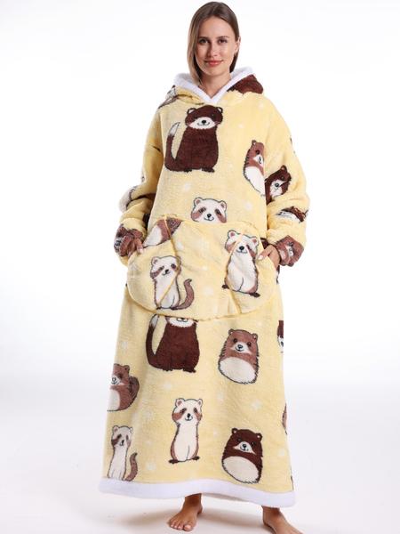 Women's Skull Print Bathrobe, Thick Casual Loungewear with Pockets, Halloween Theme, Fall & Winter, Loose-Fit TV Blanket, Flannel Cozy Blanket Women's Skull Print Bathrobe, Thick Casual Loungewear with Pockets, Halloween Theme, Fall & Winter, Loose-Fit TV Blanket, Flannel Cozy Blanket