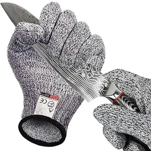1Pair Cut Resistant Gloves Level 5 Protection Food Grade Safety Cutting Gloves for Oyster Shucking Fish Slicing Wood Carving