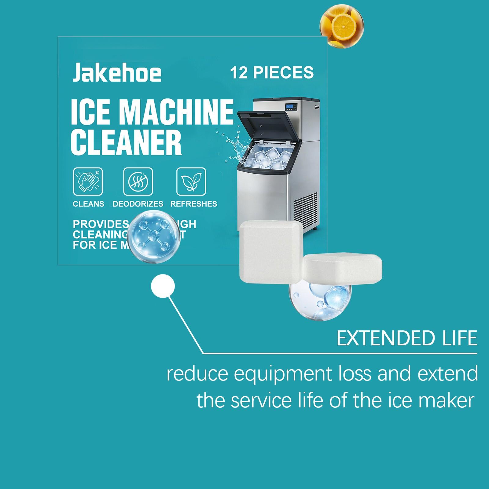 Ice Maker Cleaning Tablets (12pcs), Daily Home Ice Maker Cleaners, Stain Removal, Efficient Device Maintenance, Easy to Use, Portable Cleaner