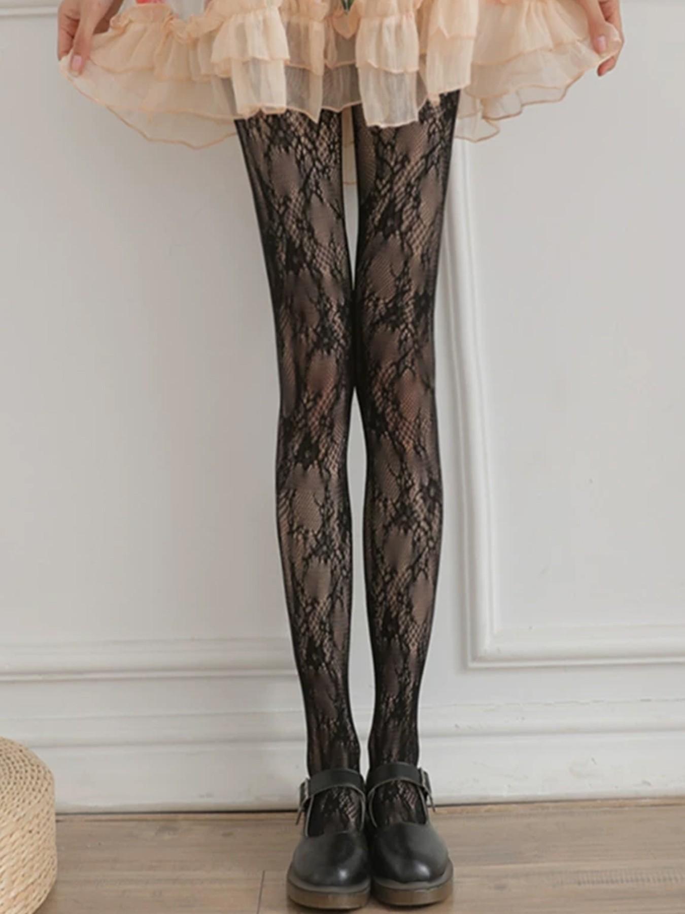 Women's Vintage Mesh Stockings, Sexy Slimming Fishnet Socks, Sweet and Sexy Design, Comfortable Daily Wear, Casual Occasions