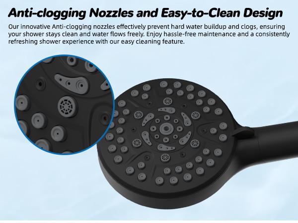 Hibbent Upgraded cUPC Certified 5-spray 13'' Shower Head for Easy Reach, High Pressure Rainfall Showerhead Combo with 10-mode Handheld Spray, 12'' Extension Arm, 4-way Diverter, 71'' Hose, Showerhead Holder, Black